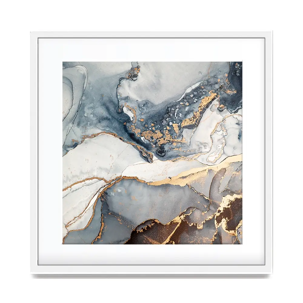 Marbled Square Framed Art Print Marbled Square Framed Art Print wall art product coldsun777 / Shutterstock