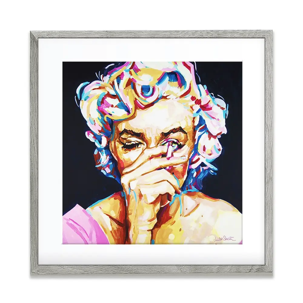 Marilyn Monroe It's All Make Believe Square Framed Art Print Marilyn Monroe It's All Make Believe Square Framed Art Print wall art product Juliet Stockton