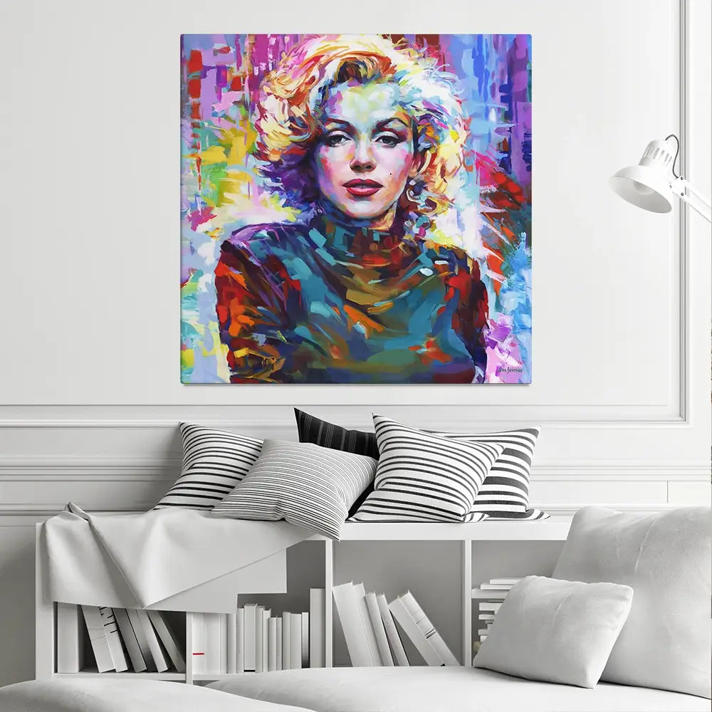 Marilyn Monroe Square Canvas Print Marilyn Monroe Square Canvas Print wall art product Leon Devenice