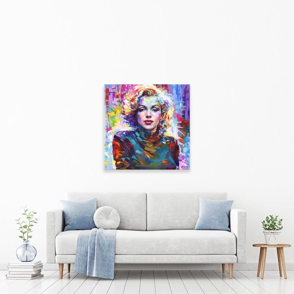 Marilyn Monroe Square Canvas Print wall art product Leon Devenice