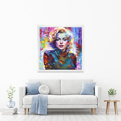 Marilyn Monroe Square Canvas Print wall art product Leon Devenice