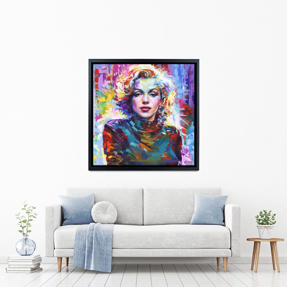 Marilyn Monroe Square Canvas Print wall art product Leon Devenice