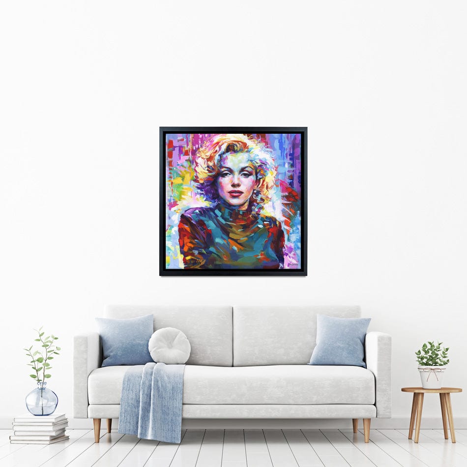 Marilyn Monroe Square Canvas Print wall art product Leon Devenice