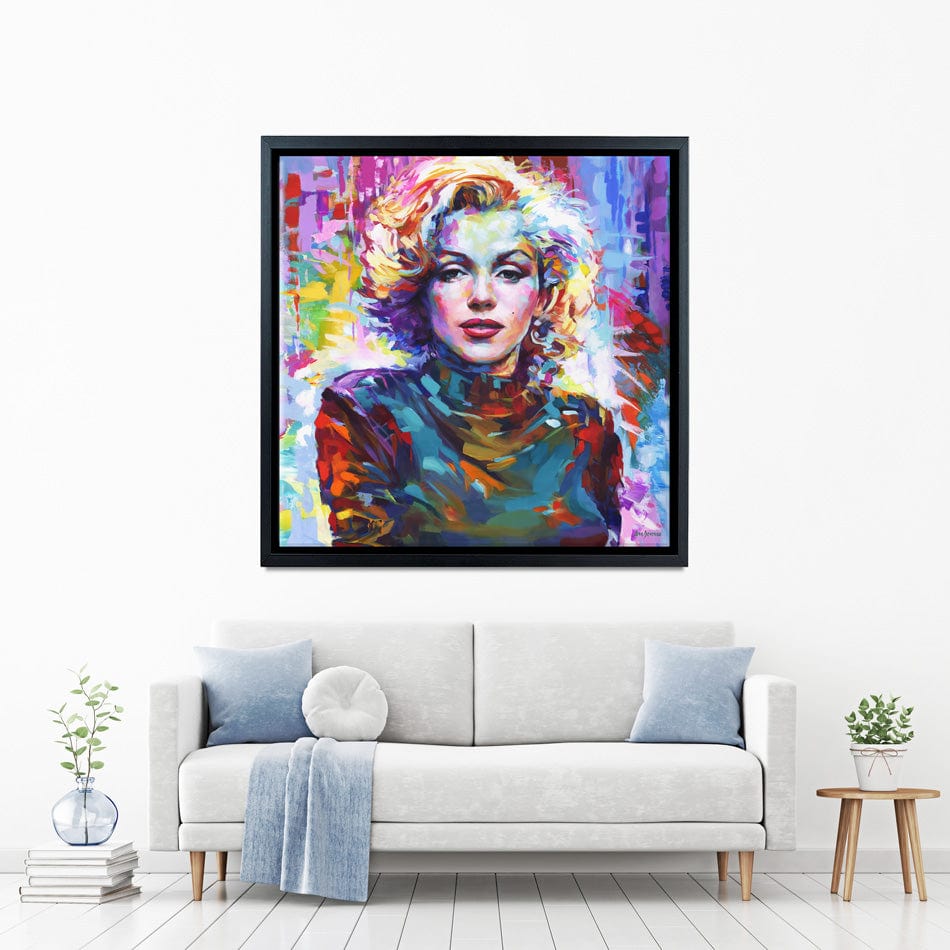 Marilyn Monroe Square Canvas Print wall art product Leon Devenice