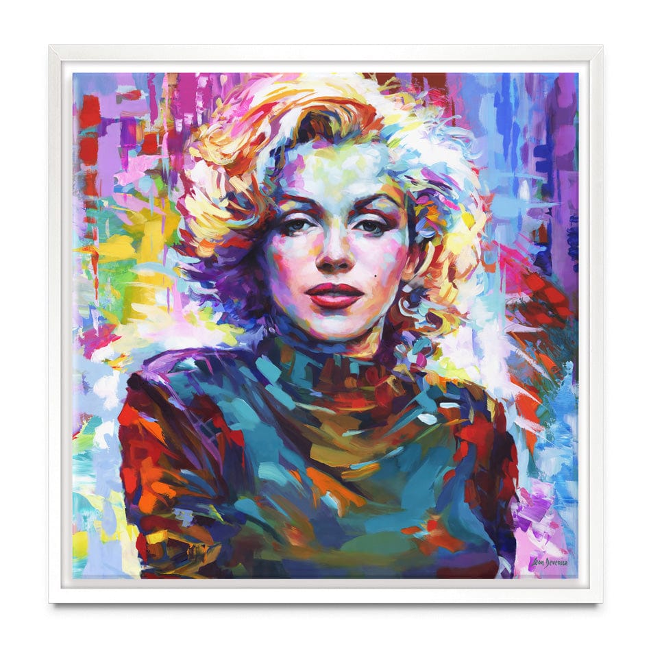 Marilyn Monroe Square Canvas Print wall art product Leon Devenice