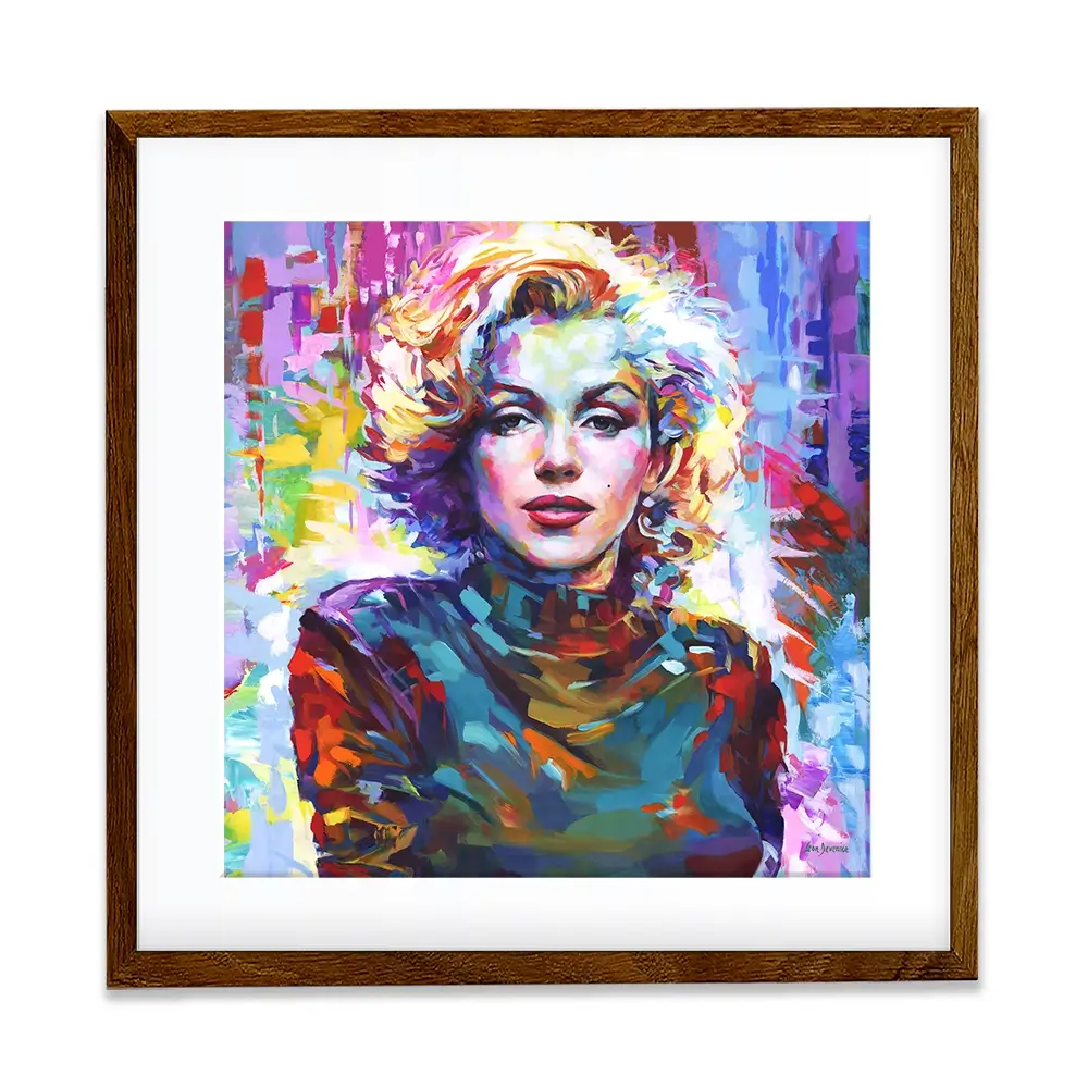 Marilyn Monroe Square Framed Art Print Marilyn Monroe Square Framed Art Print wall art product Leon Devenice