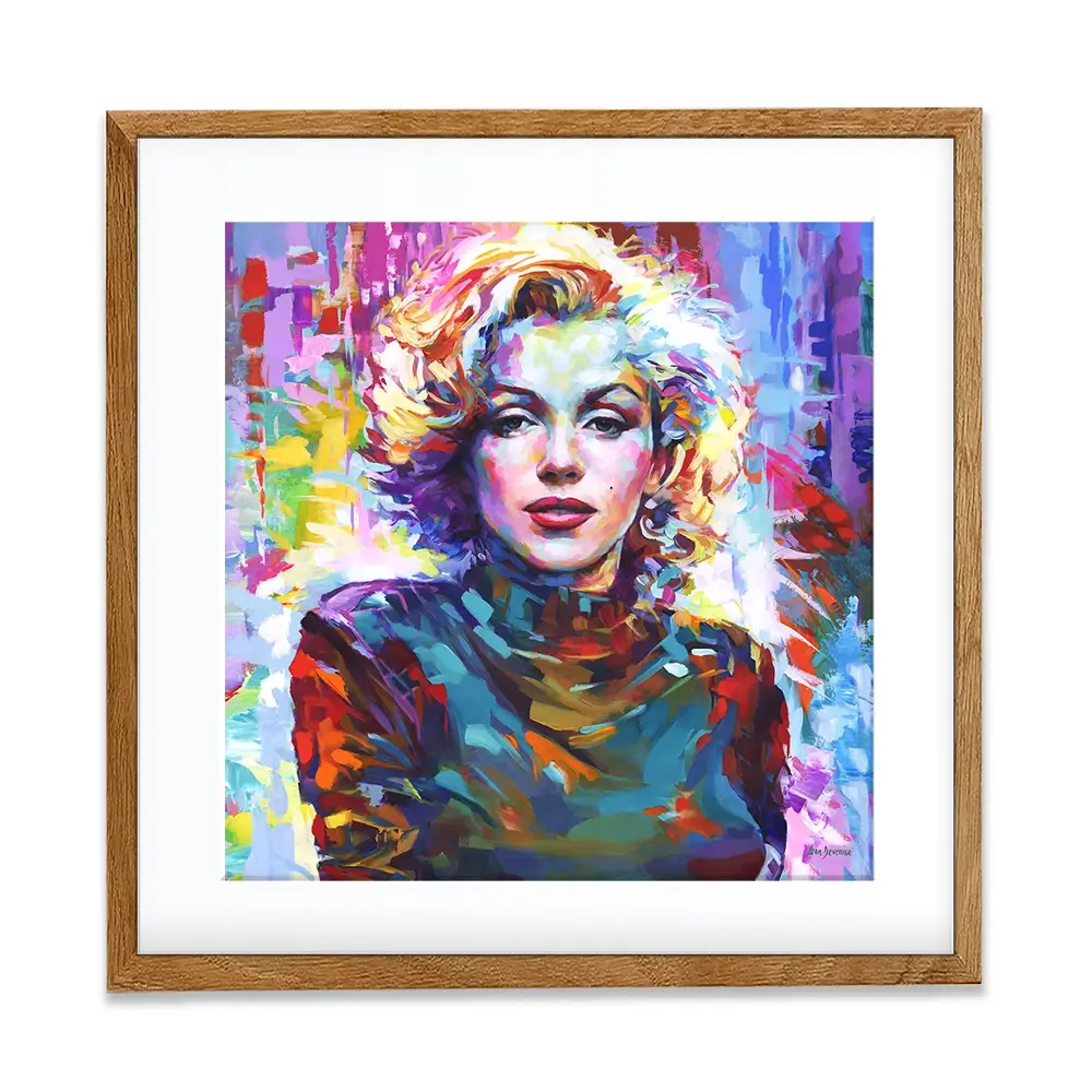 Marilyn Monroe Square Framed Art Print Marilyn Monroe Square Framed Art Print wall art product Leon Devenice