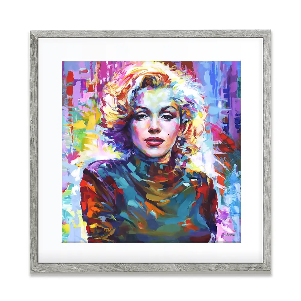 Marilyn Monroe Square Framed Art Print Marilyn Monroe Square Framed Art Print wall art product Leon Devenice