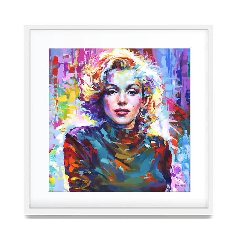Marilyn Monroe Square Framed Art Print Marilyn Monroe Square Framed Art Print wall art product Leon Devenice
