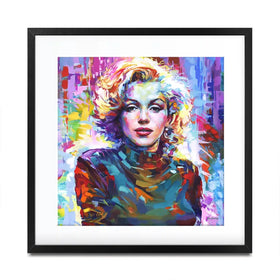 Marilyn Monroe Square Framed Art Print Marilyn Monroe Square Framed Art Print wall art product Leon Devenice