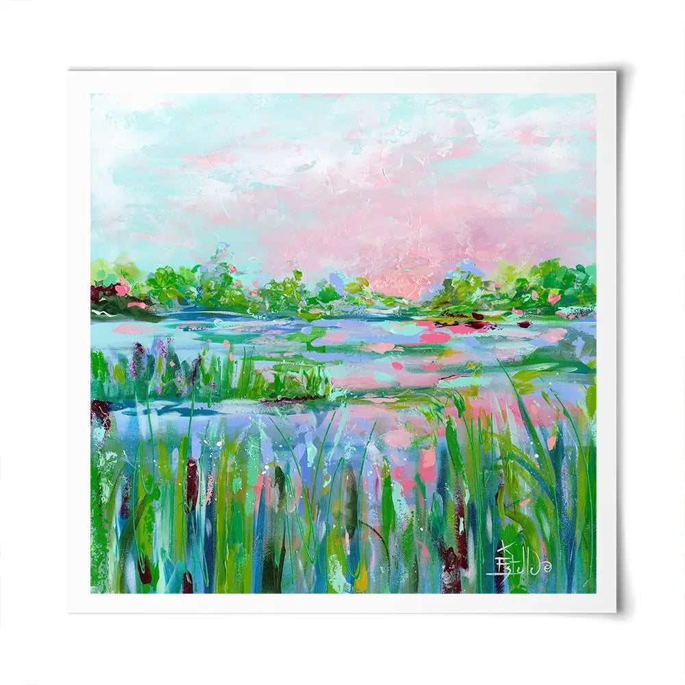 Marsh Mellow Square Art Print Marsh Mellow Square Art Print wall art product Estelle Grengs - Independent