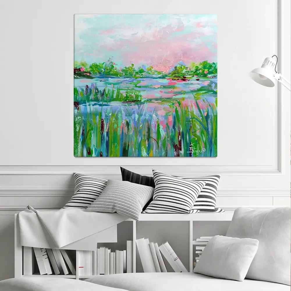 Marsh Mellow Square Canvas Print Marsh Mellow Square Canvas Print wall art product Estelle Grengs - Independent