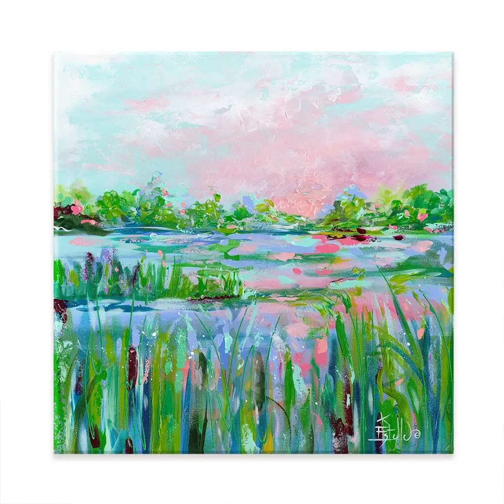 Marsh Mellow Square Canvas Print Marsh Mellow Square Canvas Print wall art product Estelle Grengs - Independent