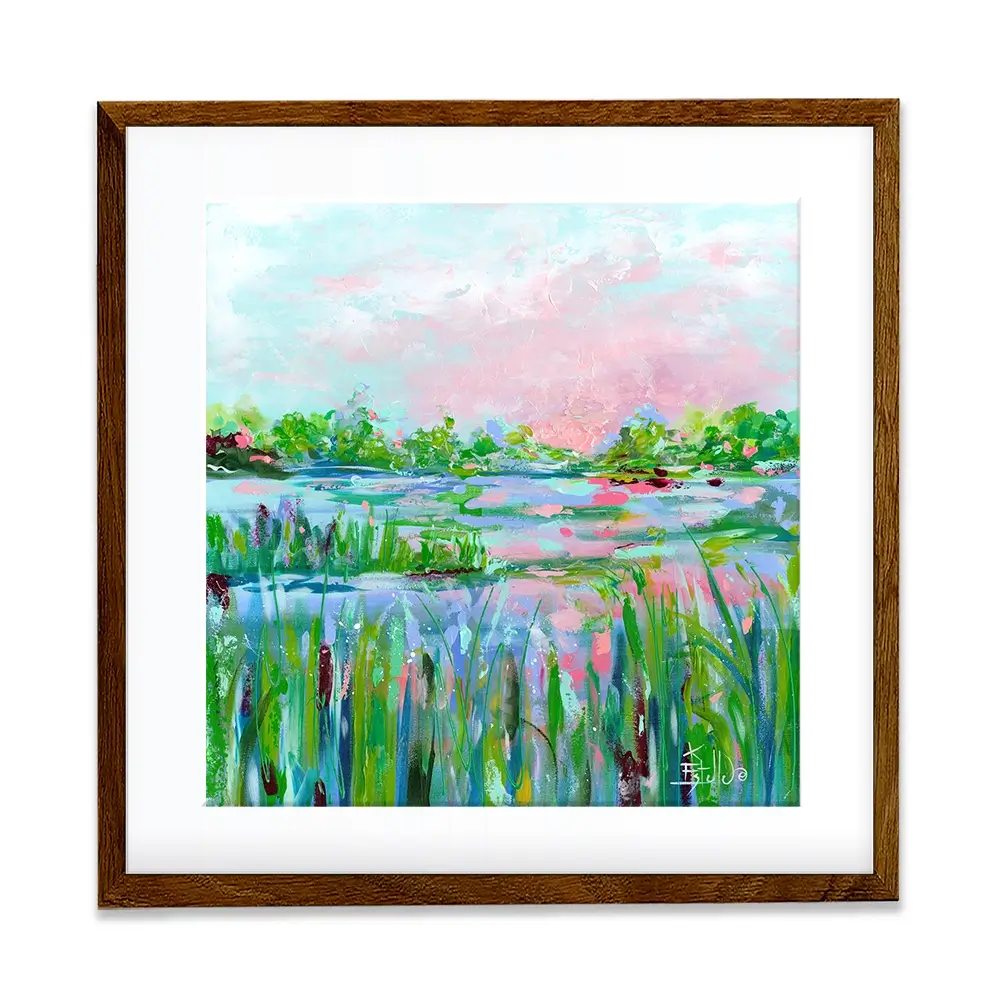 Marsh Mellow Square Framed Art Print Marsh Mellow Square Framed Art Print wall art product Estelle Grengs - Independent
