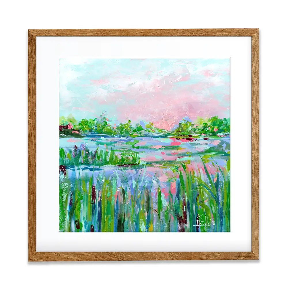 Marsh Mellow Square Framed Art Print Marsh Mellow Square Framed Art Print wall art product Estelle Grengs - Independent