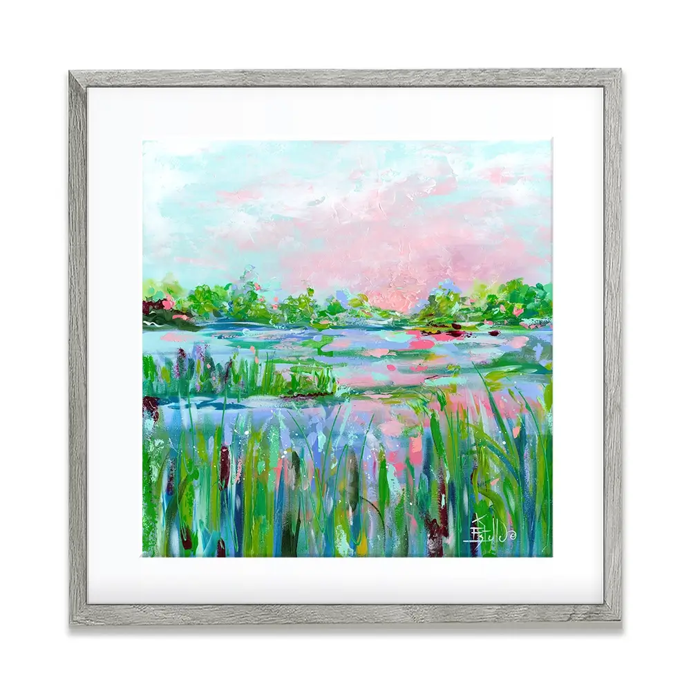 Marsh Mellow Square Framed Art Print Marsh Mellow Square Framed Art Print wall art product Estelle Grengs - Independent