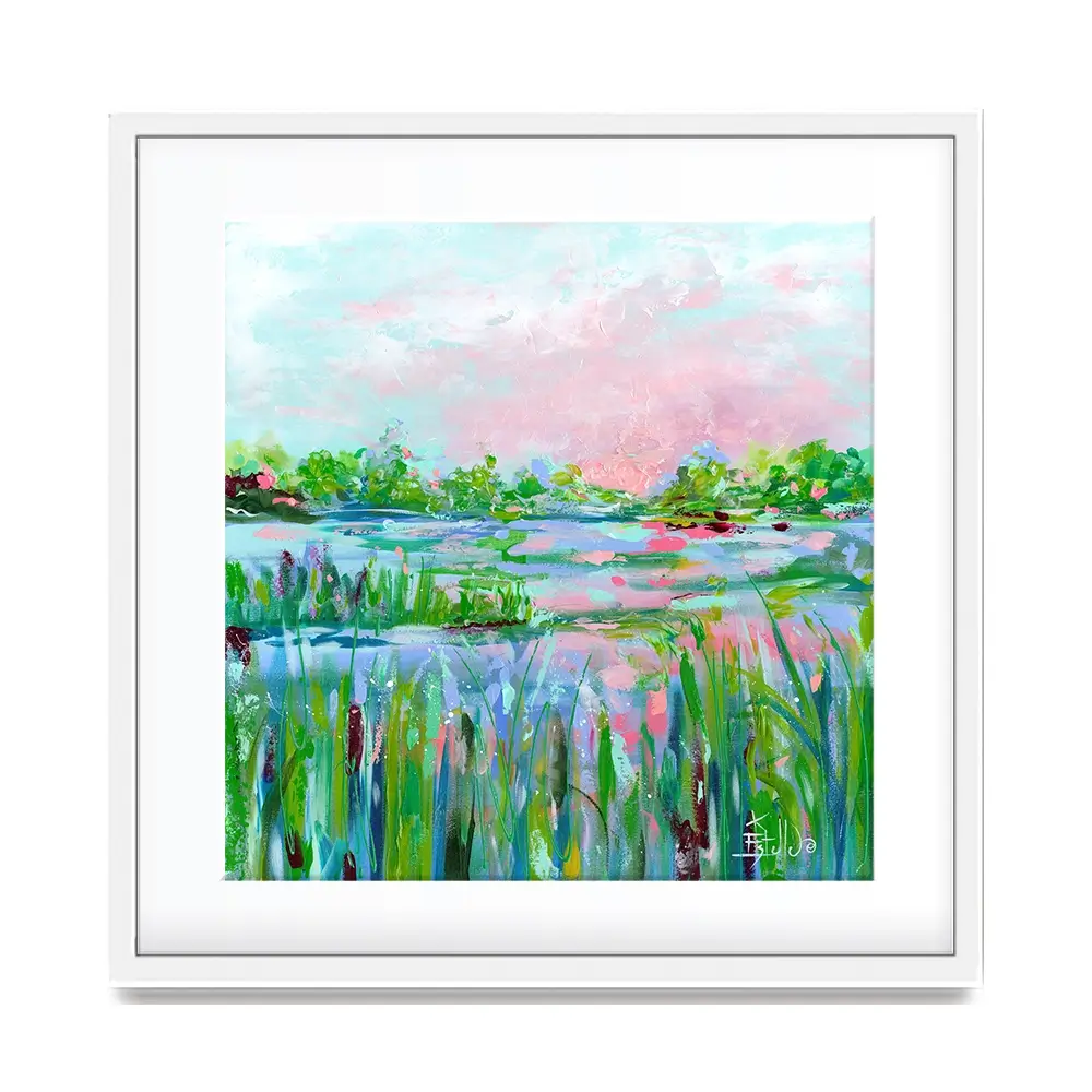 Marsh Mellow Square Framed Art Print Marsh Mellow Square Framed Art Print wall art product Estelle Grengs - Independent