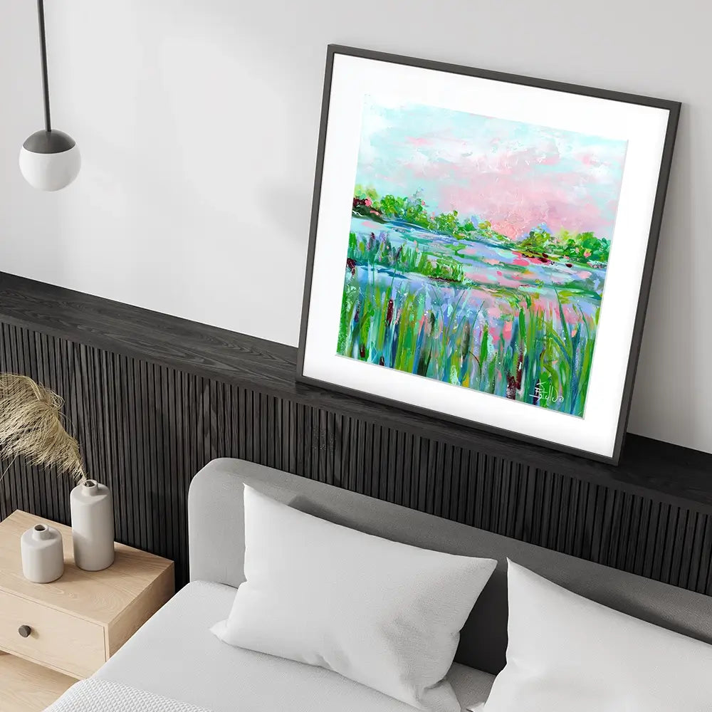 Marsh Mellow Square Framed Art Print Marsh Mellow Square Framed Art Print wall art product Estelle Grengs - Independent