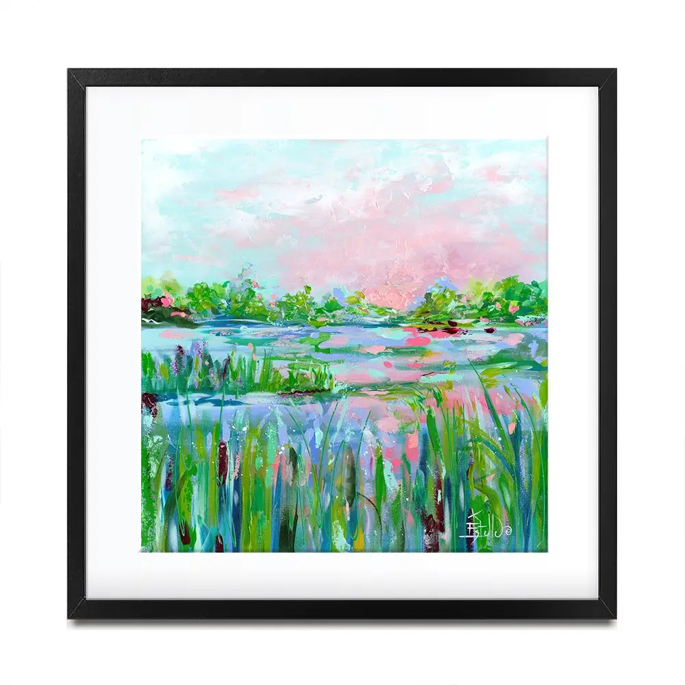 Marsh Mellow Square Framed Art Print Marsh Mellow Square Framed Art Print wall art product Estelle Grengs - Independent