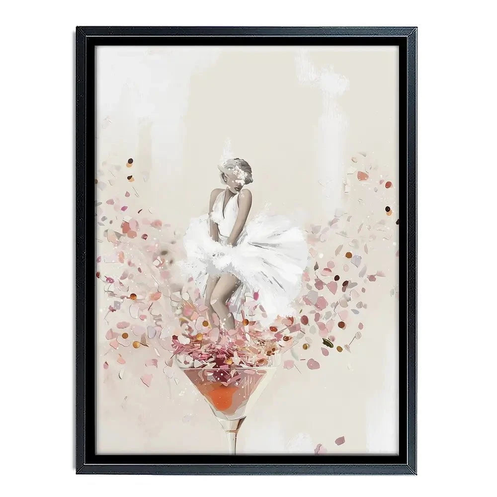 Martini Marilyn Canvas Print Martini Marilyn Canvas Print wall art product Isabella Karolewicz