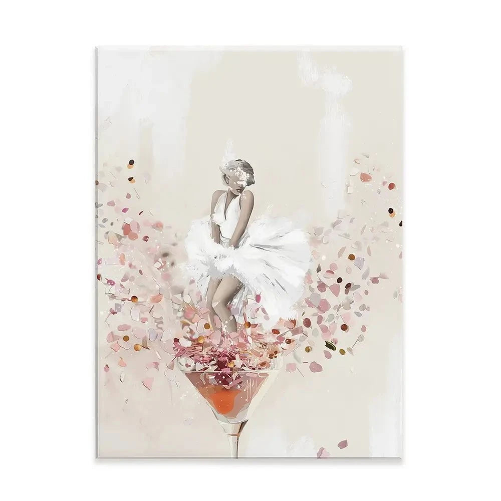 Martini Marilyn Canvas Print Martini Marilyn Canvas Print wall art product Isabella Karolewicz