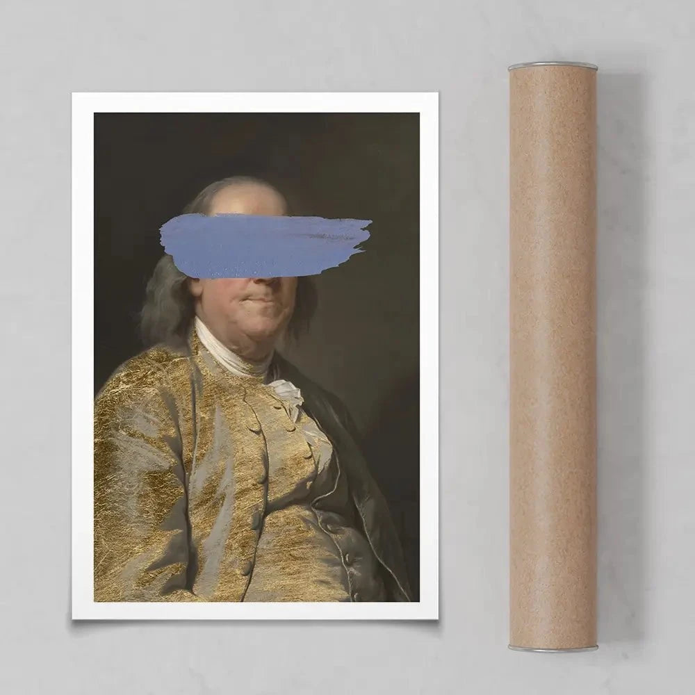 Masked Franklin Art Print Masked Franklin Art Print wall art product Jennifer Goldberger