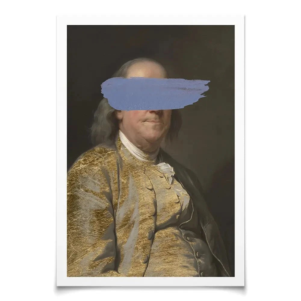 Masked Franklin Art Print Masked Franklin Art Print wall art product Jennifer Goldberger
