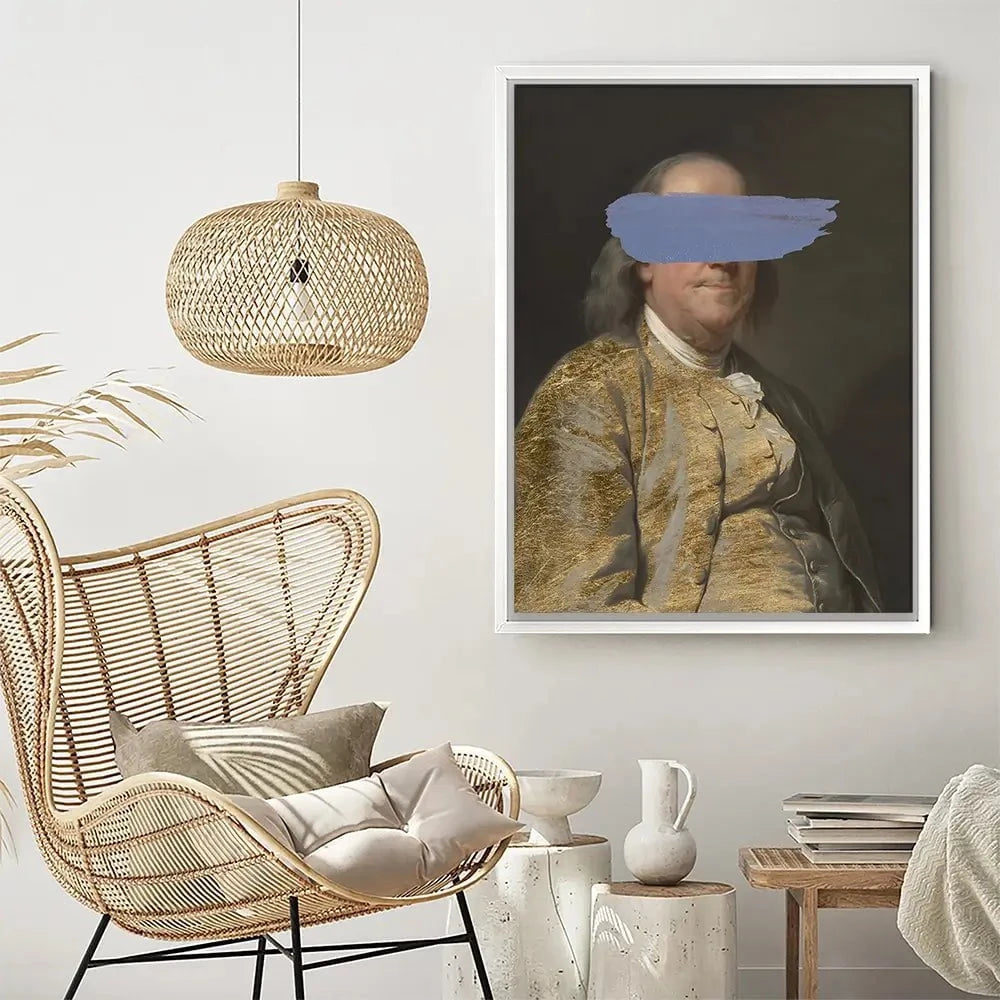 Masked Franklin Canvas Print Masked Franklin Canvas Print wall art product Jennifer Goldberger