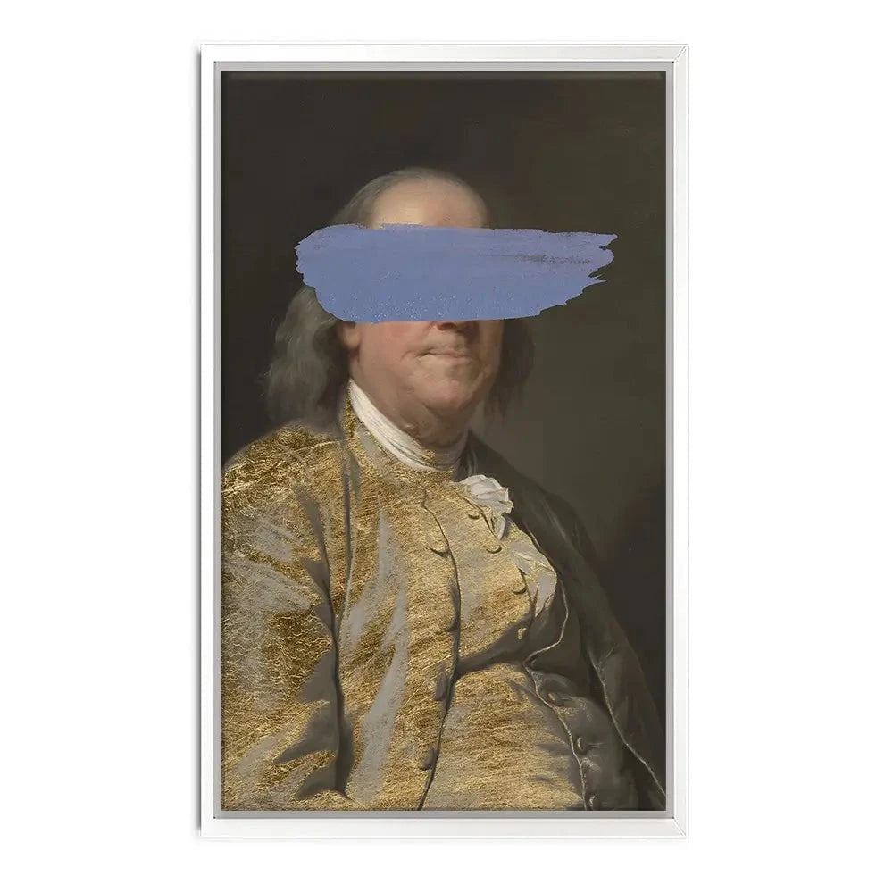 Masked Franklin Canvas Print Masked Franklin Canvas Print wall art product Jennifer Goldberger