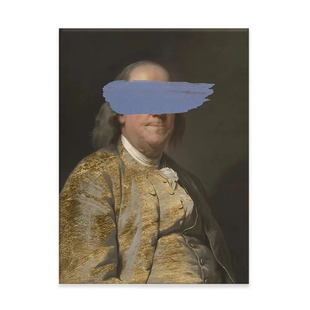 Masked Franklin Canvas Print Masked Franklin Canvas Print wall art product Jennifer Goldberger