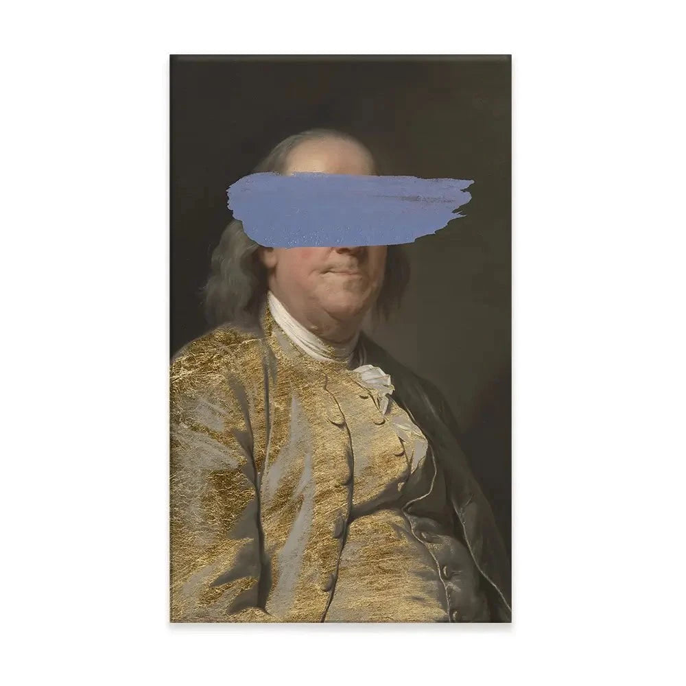 Masked Franklin Canvas Print Masked Franklin Canvas Print wall art product Jennifer Goldberger