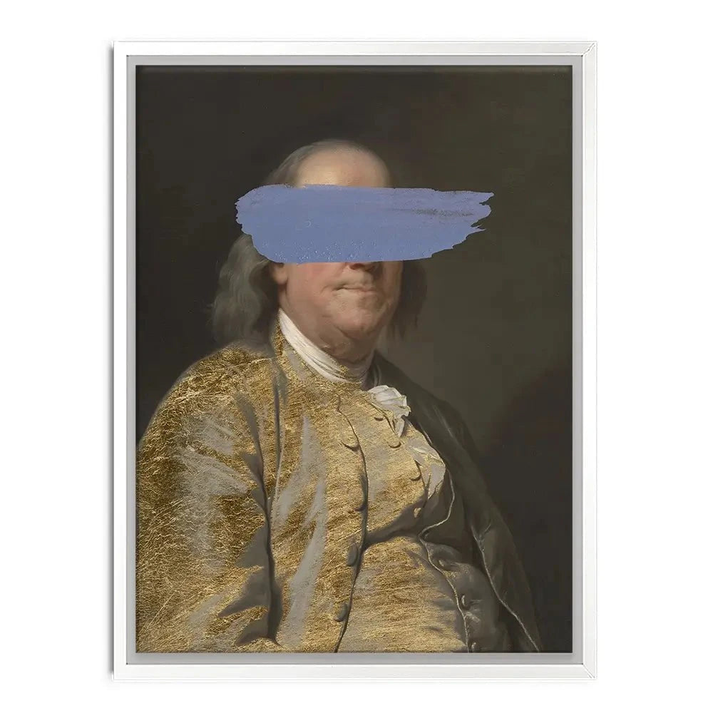Masked Franklin Canvas Print Masked Franklin Canvas Print wall art product Jennifer Goldberger