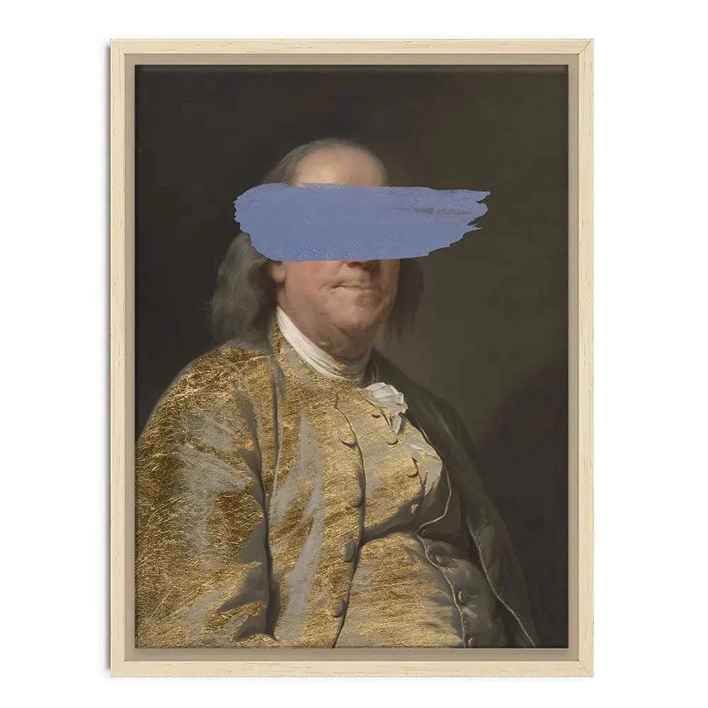 Masked Franklin Canvas Print Masked Franklin Canvas Print wall art product Jennifer Goldberger