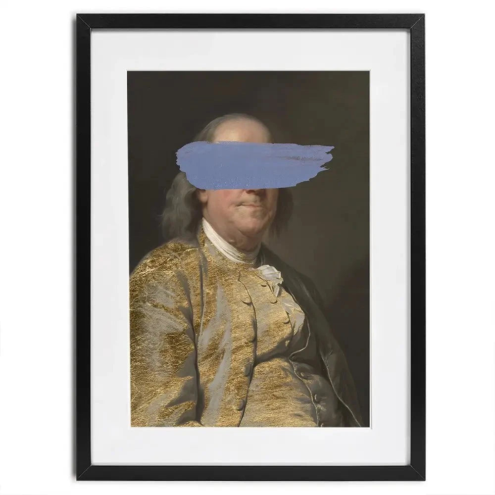Masked Franklin Framed Art Print Masked Franklin Framed Art Print wall art product Jennifer Goldberger