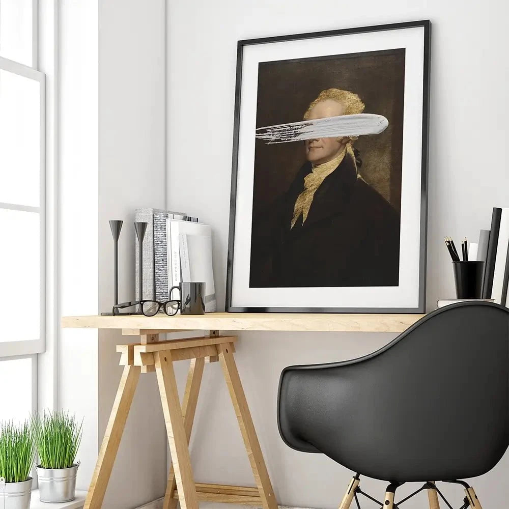 Masked Hamilton Framed Art Print Masked Hamilton Framed Art Print wall art product Jennifer Goldberger