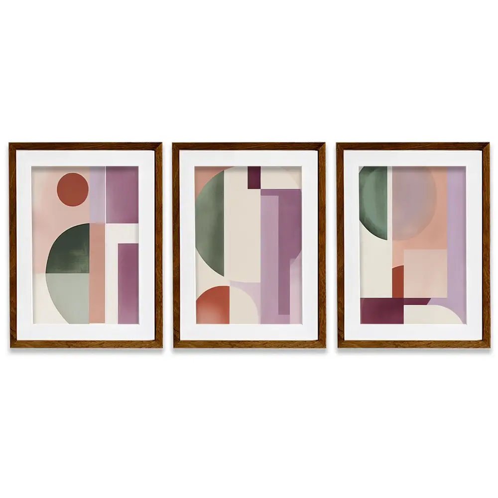 Mauve Mystery Framed Art Print Trio Mauve Mystery Framed Art Print Trio wall art product Art Print Shop