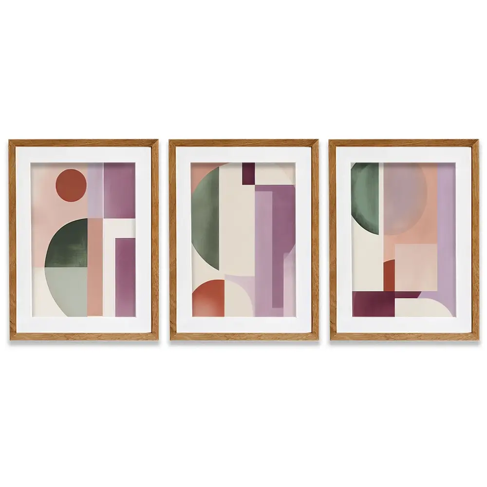 Mauve Mystery Framed Art Print Trio Mauve Mystery Framed Art Print Trio wall art product Art Print Shop