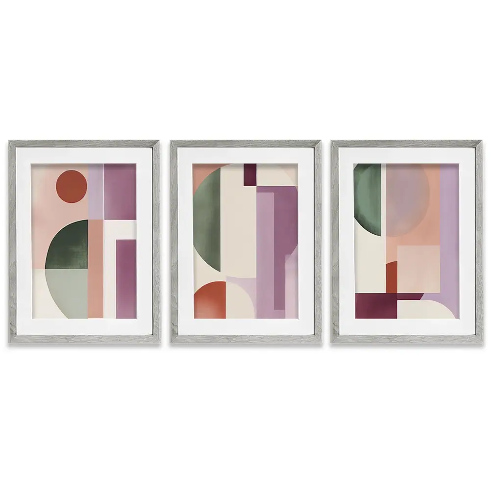 Mauve Mystery Framed Art Print Trio Mauve Mystery Framed Art Print Trio wall art product Art Print Shop