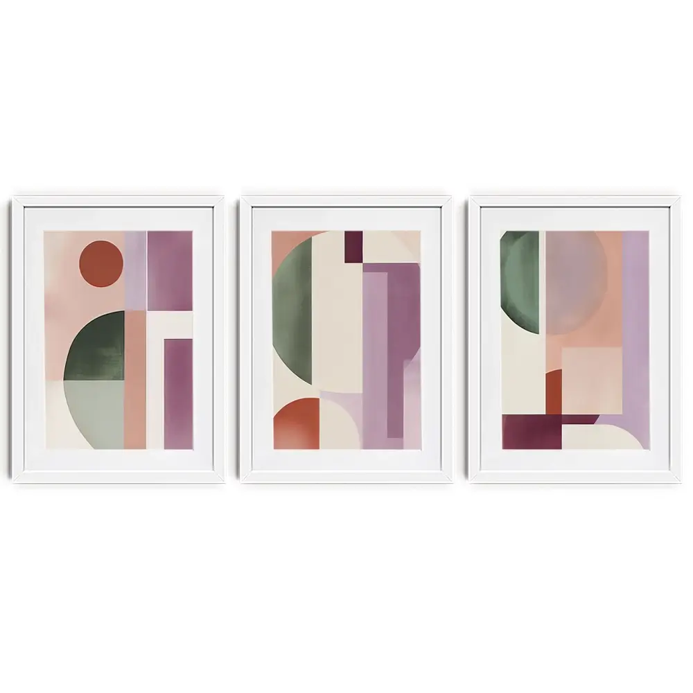 Mauve Mystery Framed Art Print Trio Mauve Mystery Framed Art Print Trio wall art product Art Print Shop
