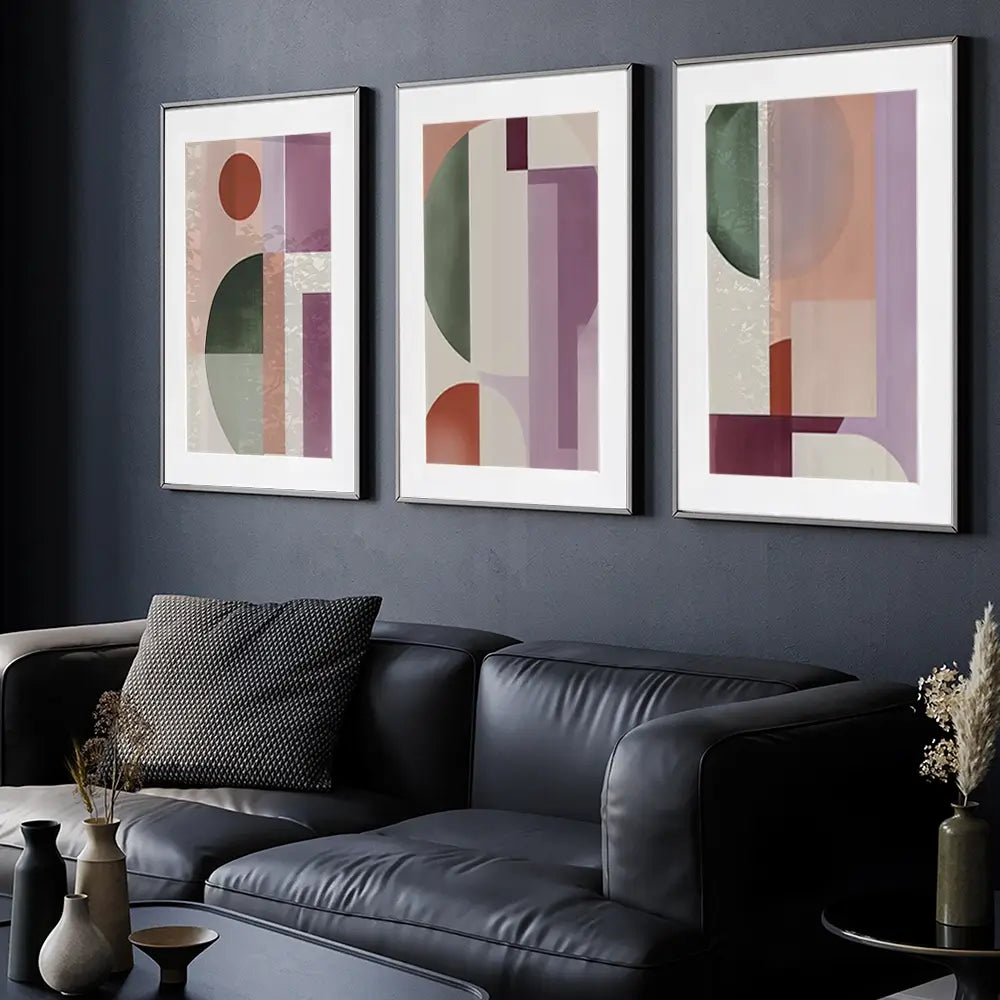 Mauve Mystery Framed Art Print Trio Mauve Mystery Framed Art Print Trio wall art product Art Print Shop
