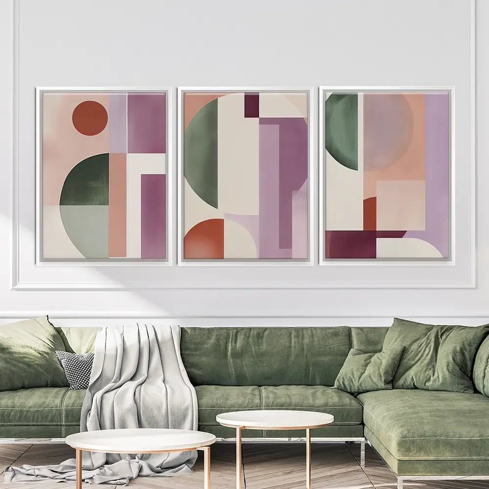 Mauve Mystery Trio Canvas Print Mauve Mystery Trio Canvas Print wall art product Art Print Shop