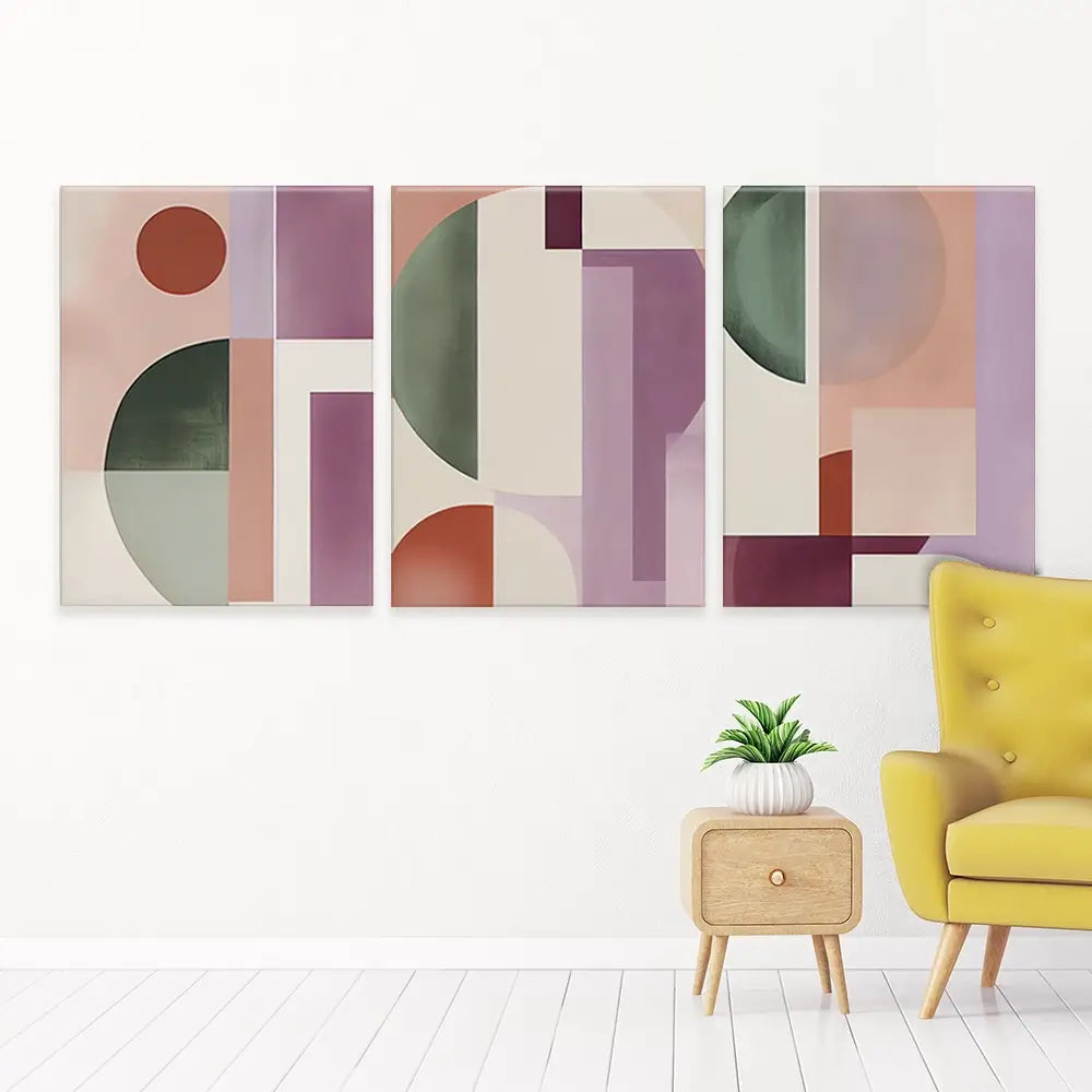 Mauve Mystery Trio Canvas Print Mauve Mystery Trio Canvas Print wall art product Art Print Shop