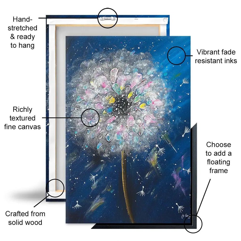 May All Your Wishes Come True Oversized Canvas Print May All Your Wishes Come True Oversized Canvas Print wall art product Jo Gough