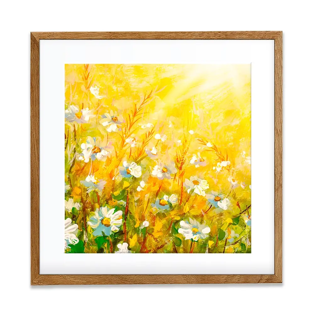 Meadow In Spring Square Framed Art Print Meadow In Spring Square Framed Art Print wall art product Art Print Shop