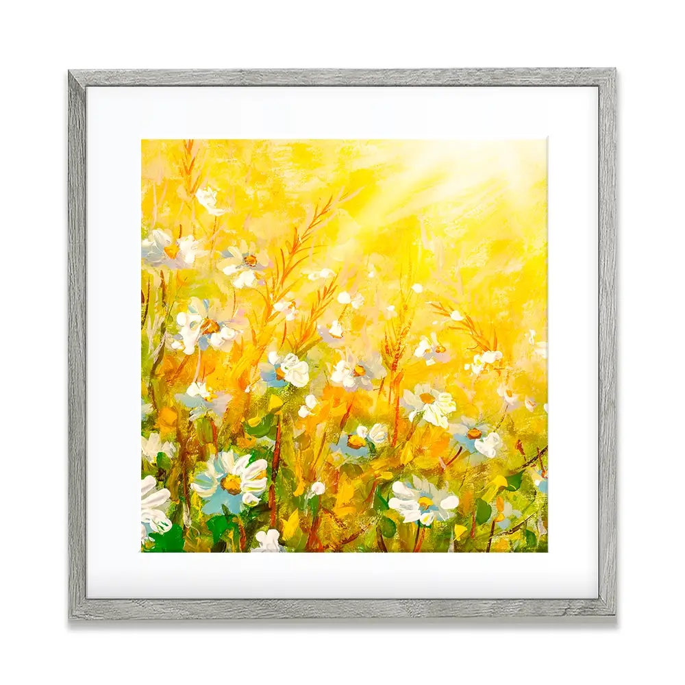 Meadow In Spring Square Framed Art Print Meadow In Spring Square Framed Art Print wall art product Art Print Shop
