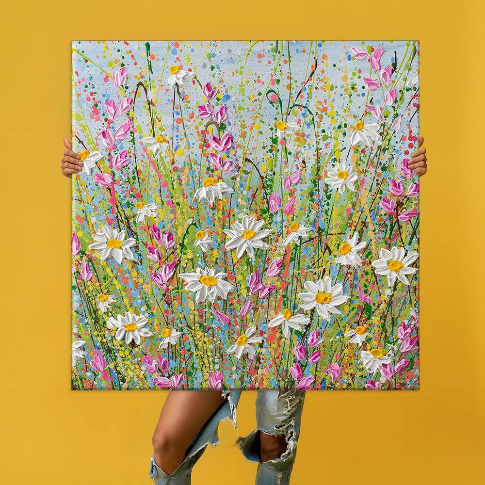 Meadow Of Daisies Oversized Canvas Print Meadow Of Daisies Oversized Canvas Print wall art product Olga Tkachyk