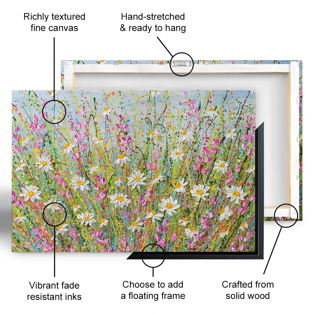 Meadow Of Daisies Oversized Canvas Print Meadow Of Daisies Oversized Canvas Print wall art product Olga Tkachyk