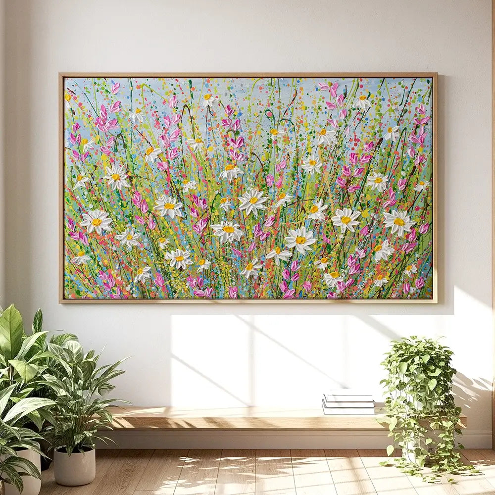 Meadow Of Daisies Oversized Canvas Print Meadow Of Daisies Oversized Canvas Print wall art product Olga Tkachyk