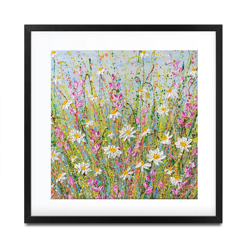 Meadow Of Daisies Square Framed Art Print Meadow Of Daisies Square Framed Art Print wall art product Olga Tkachyk