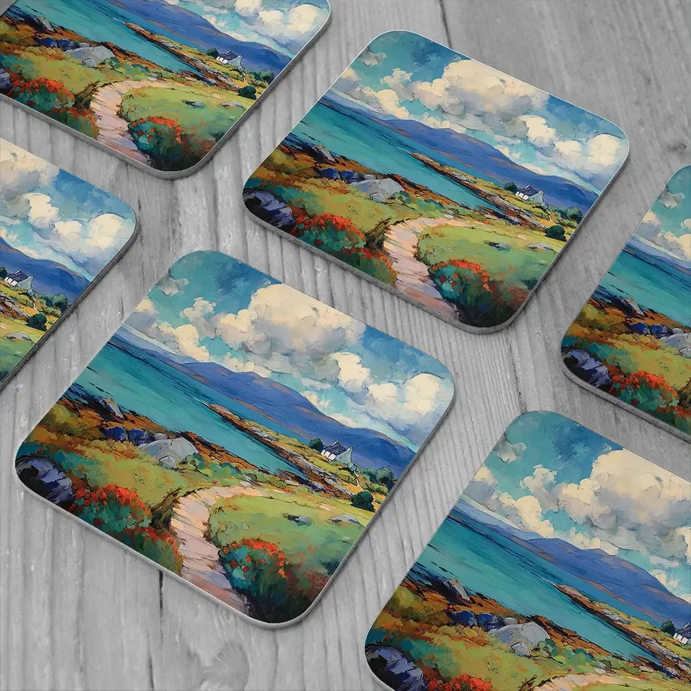Meandering Mull Coaster Set Meandering Mull Coaster Set wall art product David Alexander Elder